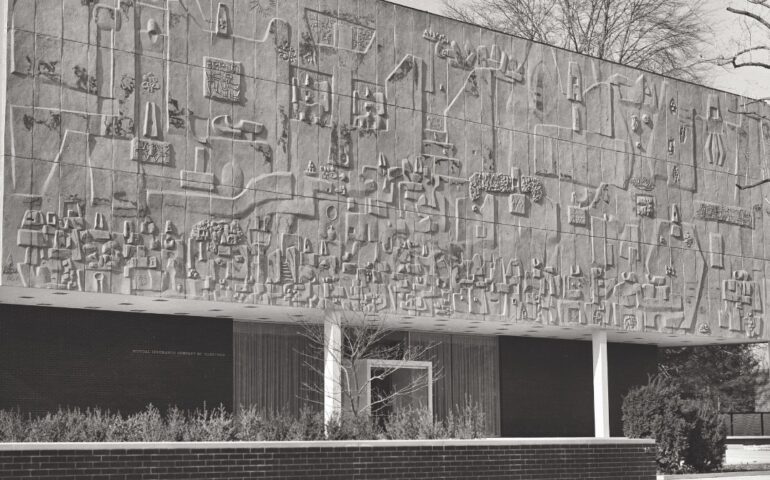 Costantino Nivola, Mutual of Hartford Insurance Company, Hartford, Connecticut, 1957. Architetti Sherwood, Mills e Smith