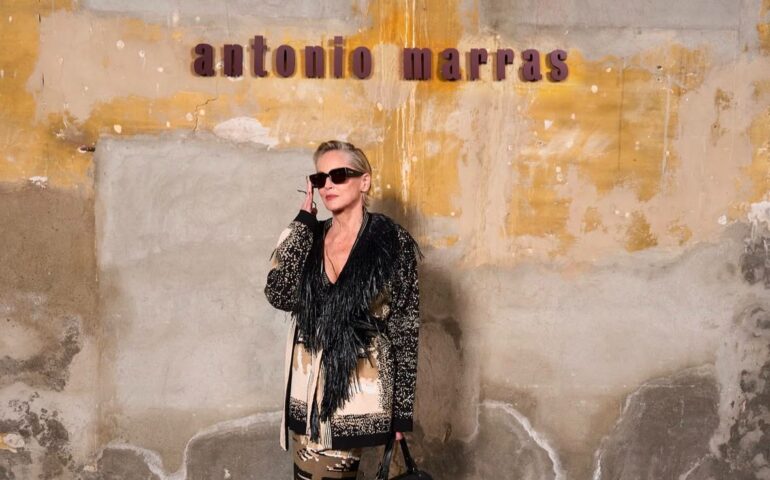 Sharon Stone da Antonio Marras ( pH Instagram Antonio Marras)