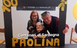 Tzia Paolina Arceri di Santadi con Pierino Vargiu e Angela Mereu
