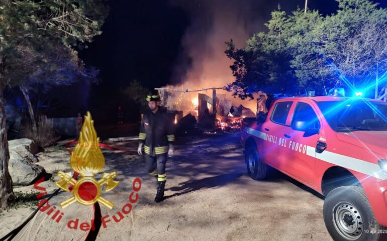 incendio chiosco arzachena
