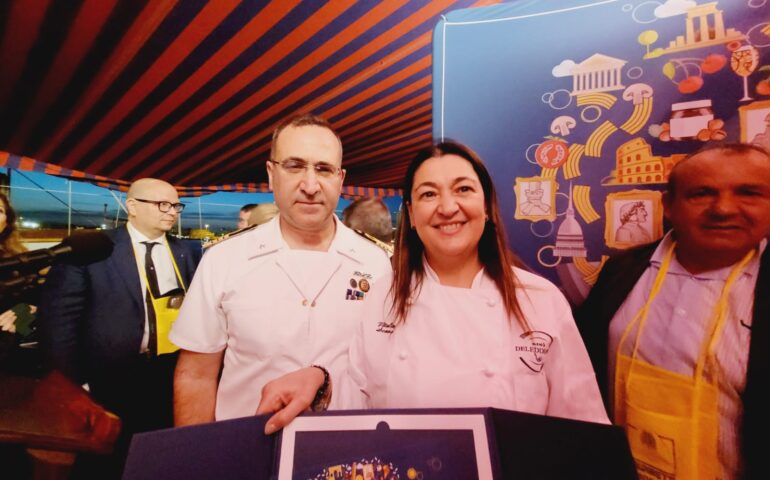 Vitalia Scano durante la premiazione