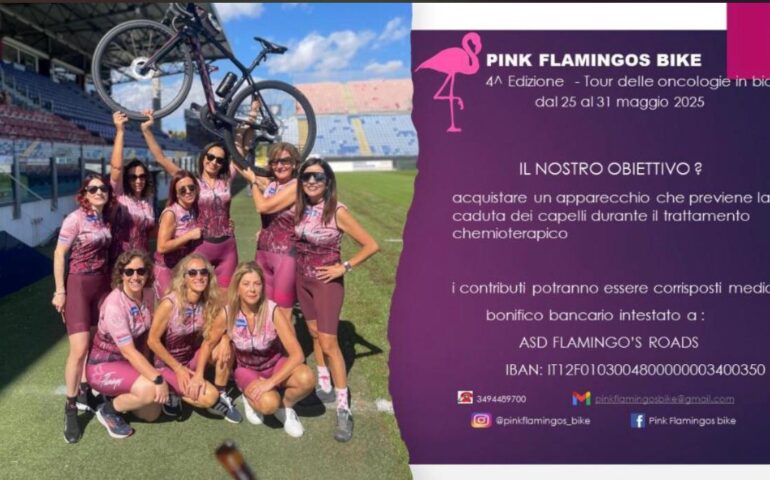 Il Tour delle Oncologie riparte: una settimana in bici per sostenere le pazienti con le Pink Flamingos