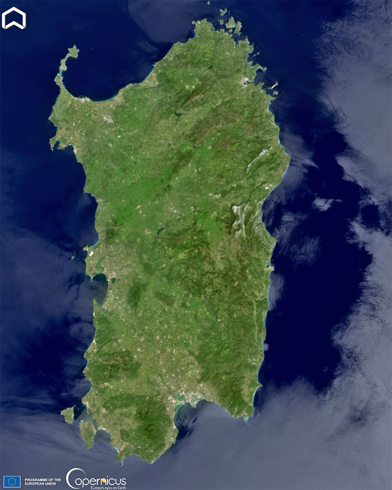 sardegna vista dal satellite