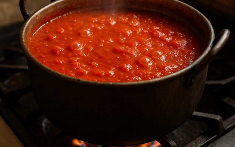 Una pentola di sugo