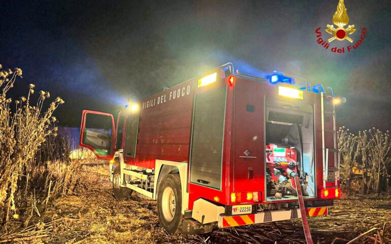 Incendio Dualchi, PH Vigili del fuoco