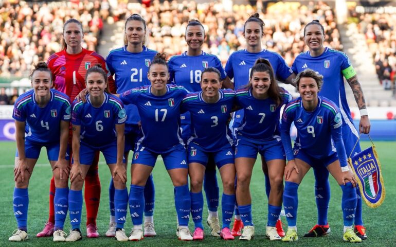Una recente formazione dell'Italia femminile