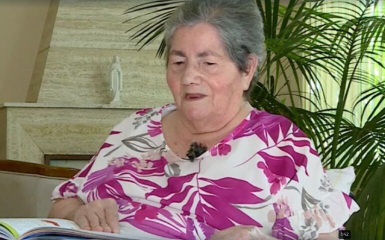 Lucia Piras (Foto frame video Rai)