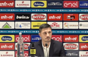 Fabio Pisacane in conferenza stampa PH Cagliari Calcio