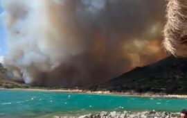 Quello che resta di Punta Molentis dopo l’inferno di fuoco che ha distrutto un Paradiso
