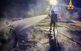 auto incendiata a decimoputzu