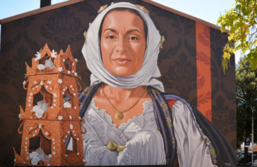 Il dono, murale Mauro Patta a Bono pH Instagram Patta Artist