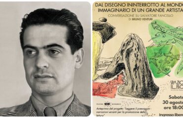 Salvatore Fancello e la locandina dell'evento