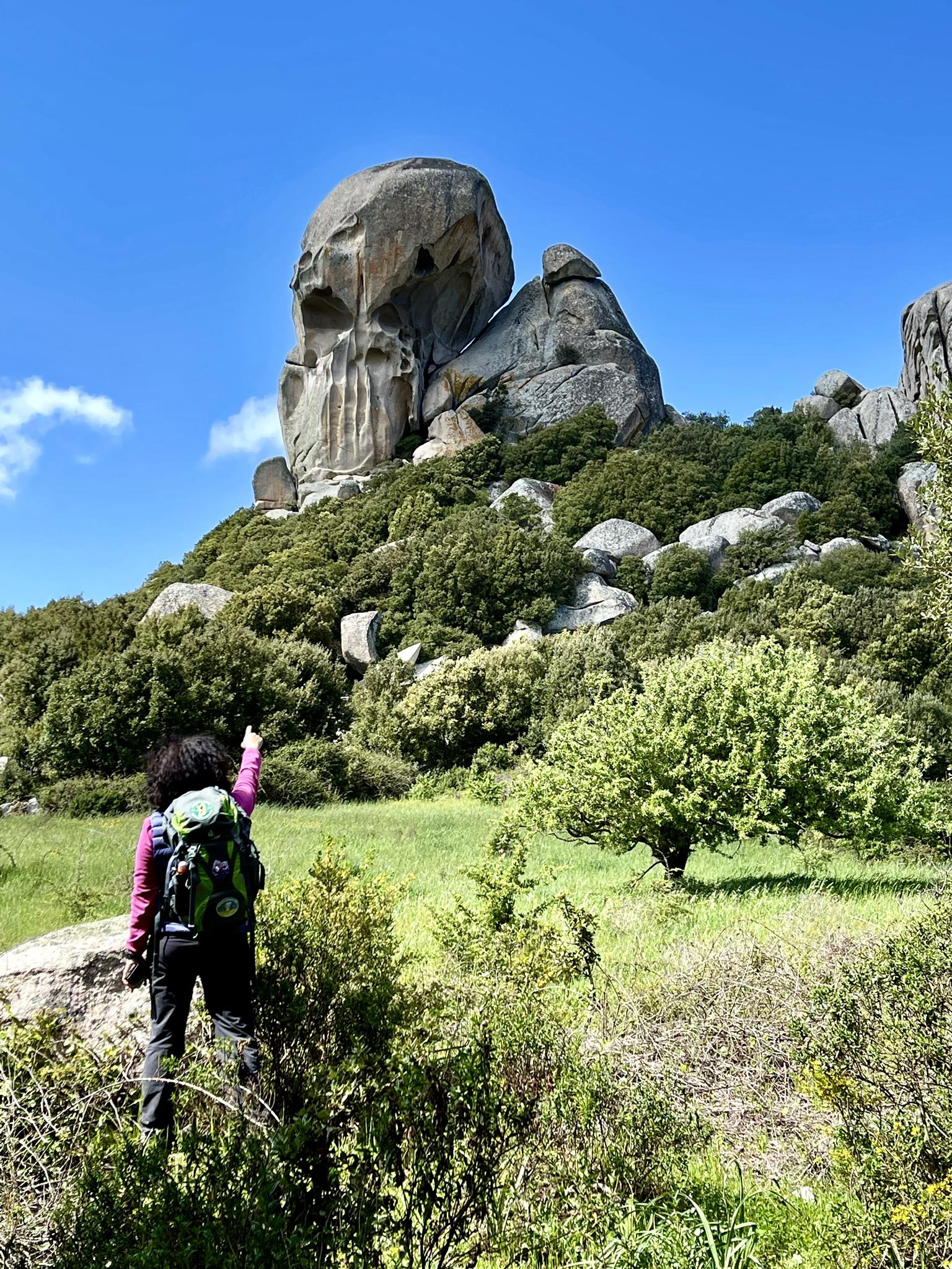 teschio di pietra a monte longu