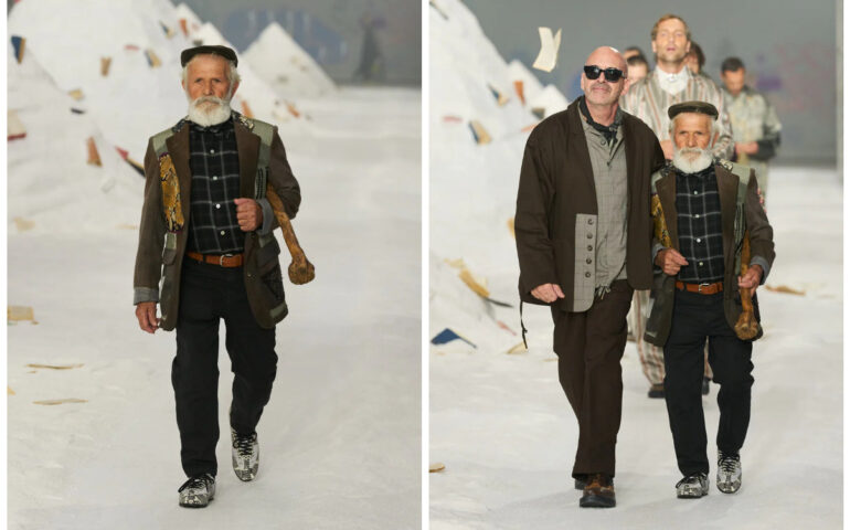 Giuseppe Ignazio Loi e Antonio Marras (Foto sfilata Antonio Marras)