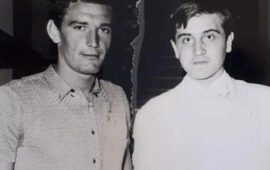 Riva e il cameriere (Foto Friuli Oggi)