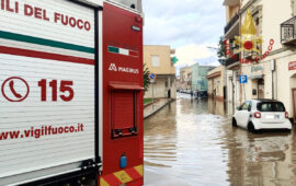 Nubifragio nel cagliaritano: oltre cinquanta gli interventi dei vigili del fuoco nella notte