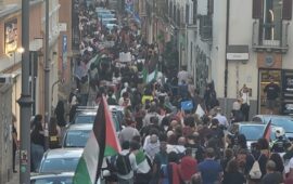 Cagliari, nuova manifestazione spontanea in piazza Garibaldi a favore della Palestina