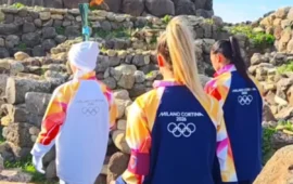 La fiamma olimpica a Su Nuraxi: Barumini protagonista questa mattina