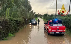 Natale col maltempo nel nord Sardegna: piogge torrenziali e allagamenti, disagi ad Alghero