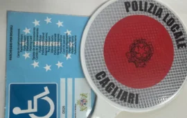 Cagliari, utilizza un pass disabili dichiarato smarrito: denunciato