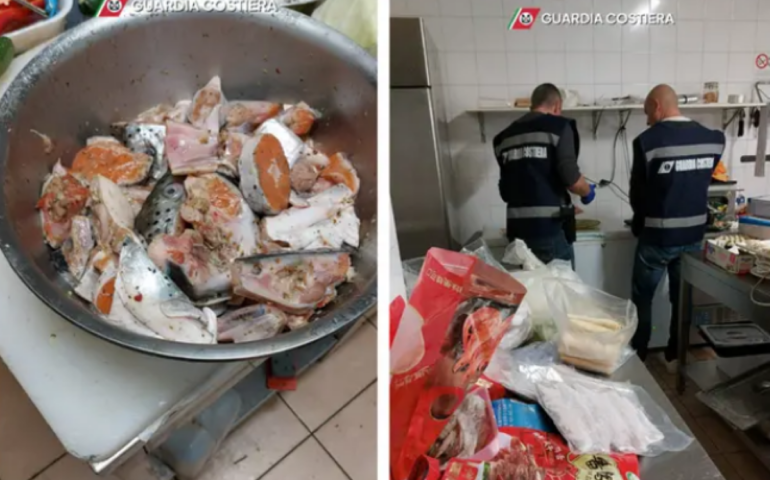 Il pesce sequestrato dalla Guardia Costiera