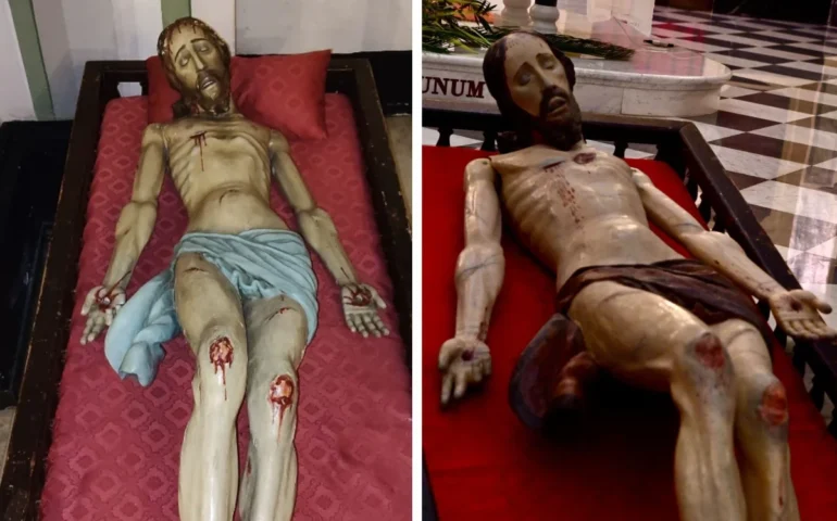 Gonnosfanadiga riabbraccia il suo Cristo: restaurata un’opera devozionale di grande valore storico