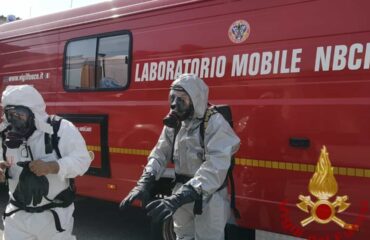 Vigili del fuoco in azione