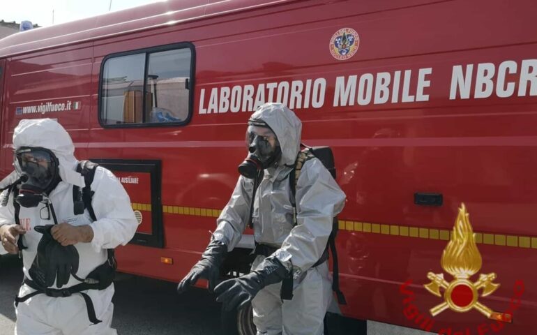 Vigili del fuoco in azione