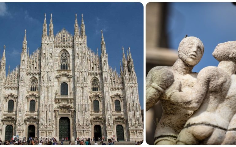 Lo sapevate? Tra le statue del Duomo ci sono anche Mussolini, Primo Carnera, racchette da tennis e palloni da rugby