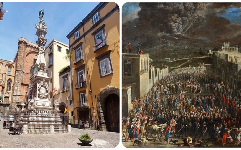 Lo sapevate? L’obelisco di San Gennaro è un ringraziamento al Santo per aver fermato il Vesuvio nel 1631