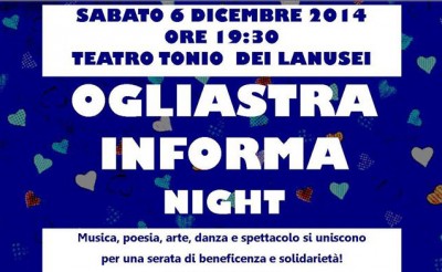 Lanusè. Ogliastra Informa Night: una serada dedicada a sa cultura e a sa solidariedade
