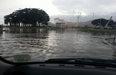 strada allagata, la Capannina