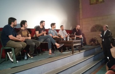 Il sindaco Cannas e il cast del film