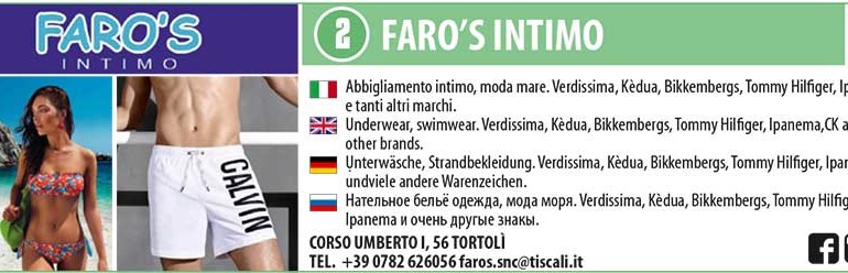 faro's intimo costumi moda mare