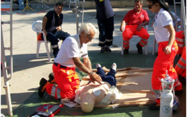 Il presidente Arras durante una dimostrazione pratica