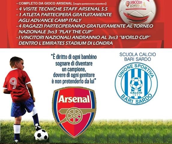 Bari Sardo. Il Circillai come l’Emirates: nasce la collaborazione con l’Arsenal.