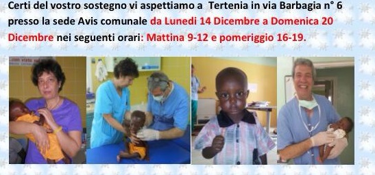 Il nostro regalo di Natale per l’Africa. Al via la raccolta farmaci a Tertenia