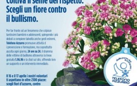 Telefono azzurro, un fiore per il bullismo