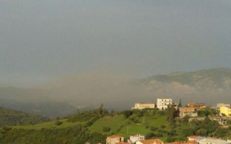 Vasto incendio in Località Corongiu a Tortolì
