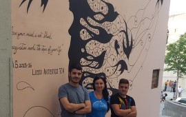 I tre muralisti del liceo artistico