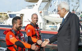 Matteo Gregorio col presidente Sergio Mattarella