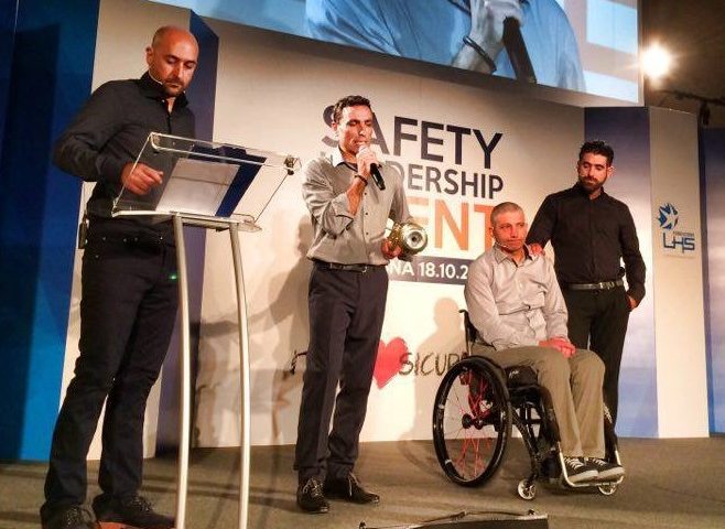 Juri Piroddi, Giammarco Mereu e Simone Pistis durante la premiazione