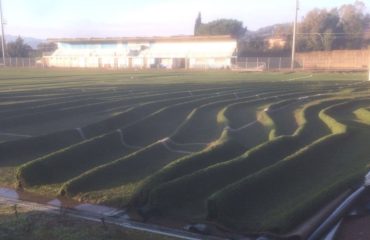 Il campo sportivo di Bari Sardo distrutto dalla pioggia