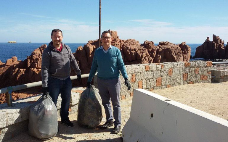 Marras e Cattari alla giornata ecologica ( foto A.Useli)