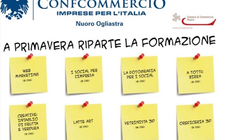 Confcommercio Nuoro Ogliastra, in arrivo 8 corsi gratuiti per le imprese