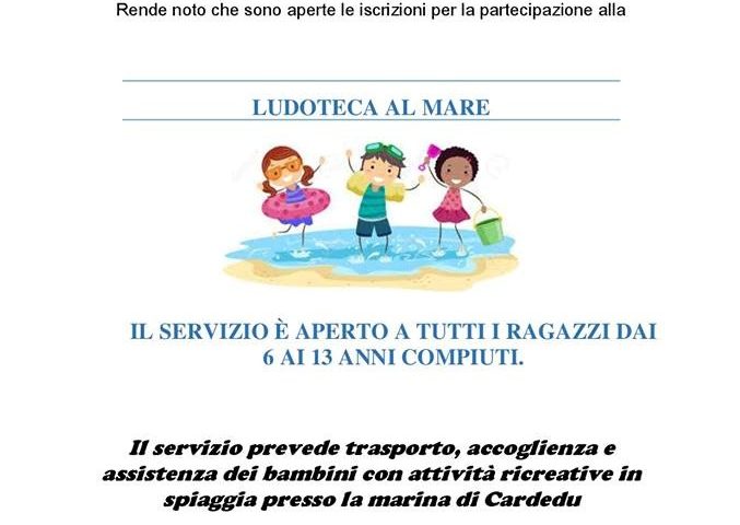 Ulassai, aperte le iscrizioni alla “Ludoteca al Mare”