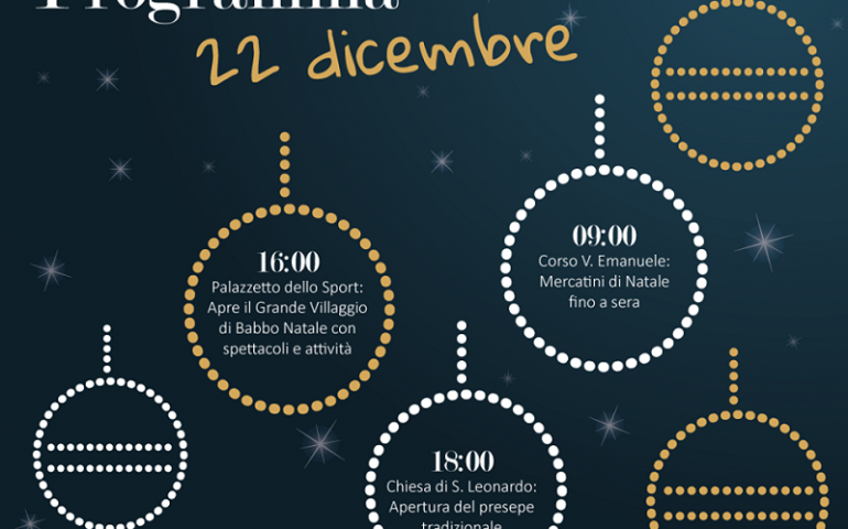 “Natale in Corso” a Bari Sardo, si aprono le porte del Grande Villaggio di Babbo Natale