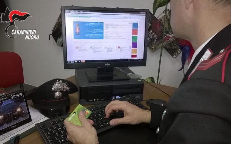 truffa web online Bari Sardo carabinieri denuncia