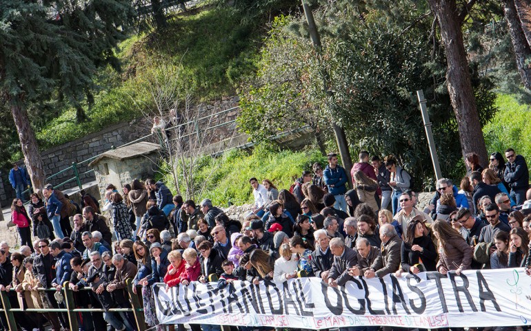 Un'immagine della protesta del 2016