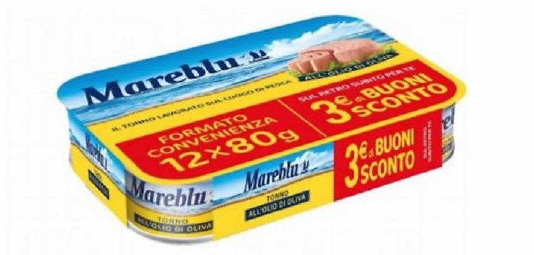 Tonno Mareblu, ritirato un lotto dai supermercati. Problema di confezionamento ne compromette la qualità